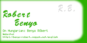 robert benyo business card